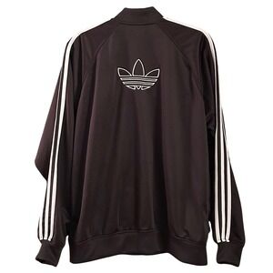 Adidas Mens Superstar Track Jacket Vintage Trefoil Logo 90's Black White Size M